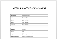 Load image into Gallery viewer, modern slavery risk assessment
