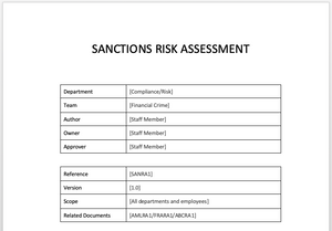 sanctions risk assessment