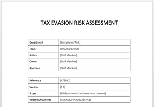 tax evasion risk assessment